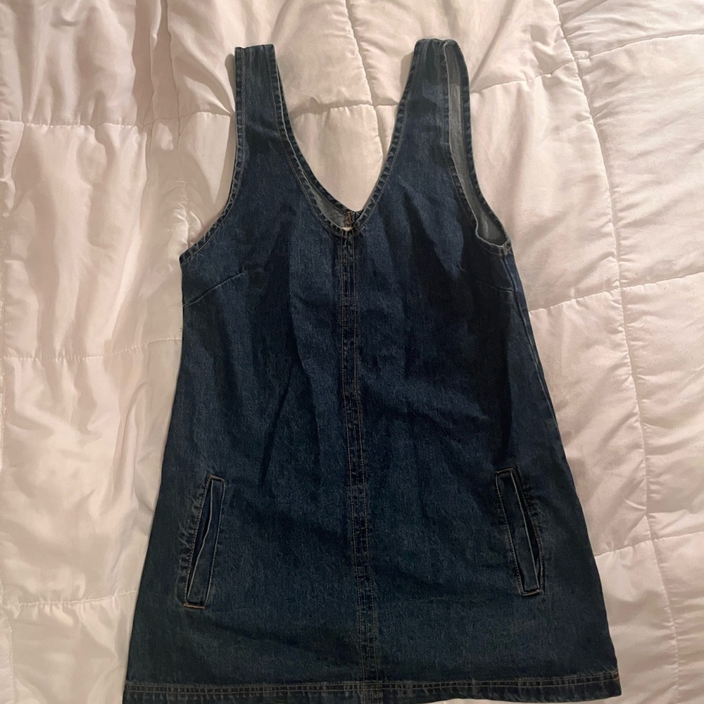 Cotton On Blue Denim V-Neck Dress